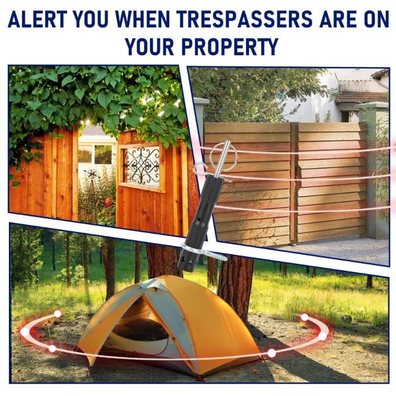 Портативный сигнализатор периметра для туристических походов, сигнализация по натянутому шнуру, система раннего предупреждения безопасности для защиты лагеря