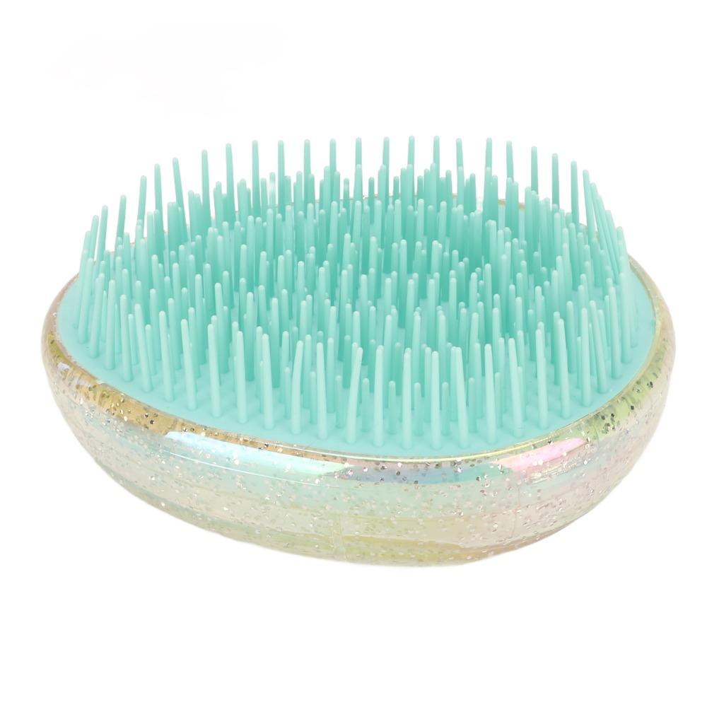 Soft Scalp Massage Brush Wet and Dry Use Detangling Hair Brush Egg Shape Hair Brush Home Use