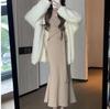 2023 High-end Knit Sweater Dress Set for Women - Autumn/Winter Long Style