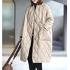 Plus Size Women's Mid-length Long-sleeved Cotton-padded Jacket Women's Jacket Women's Tide Autumn and Winter Warm Imitation Down Jacket Women