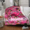 Pink Flamingo Home Blanket Customize Your Names Comfortable Soft Lightweight Allseason Multipurpose Blanket For Picnics Sofas Offices Beds Living