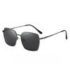 Fashionable Metal Square-rimmed Sunglasses With Uv Protection Feature, Designed In A Street Style 5031