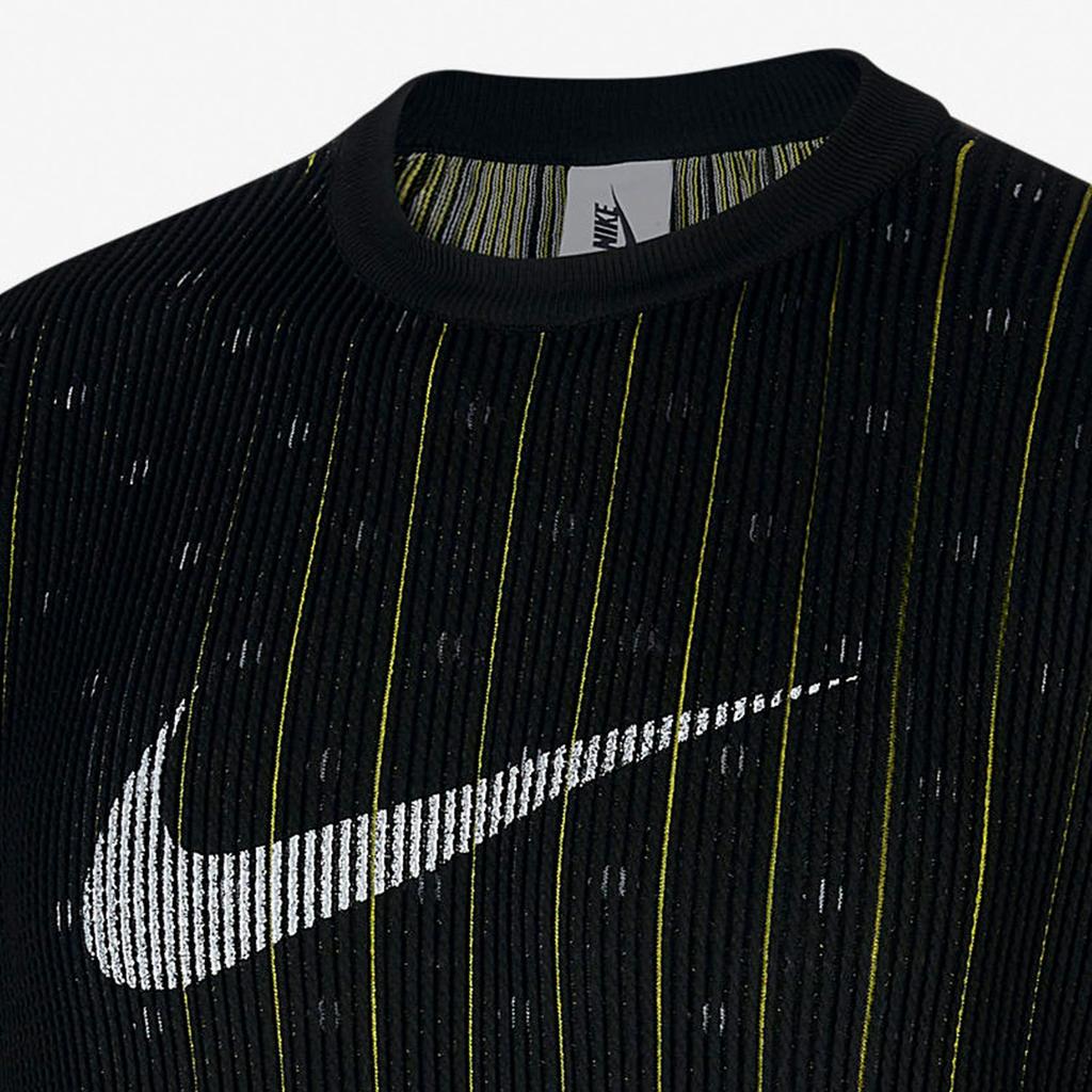 Nike Logo Print Crew Neck Pullover Sweatshirt Men Sweatshirt Black CJ0807-011