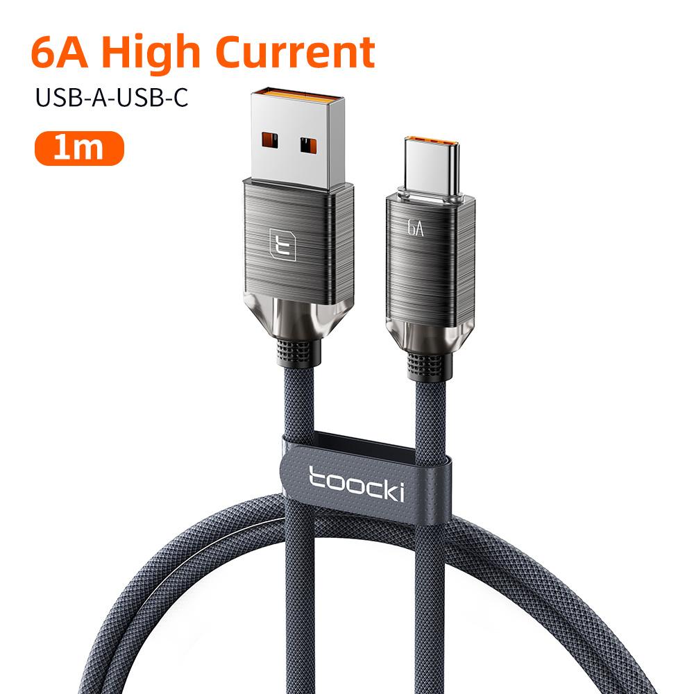 Toocki 6A USB Type C Cable Fast Charging Charger Cable USB A To Usb C For iPhone 15 Samsung Xiaomi Huawei Oppo Oneplus Data Cord
