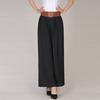 Women's Cotton and Linen Wide Leg Trousers Vintage High Waist Belt Causal Bandage Women's Pants Casual Large Size Pantalon Femme