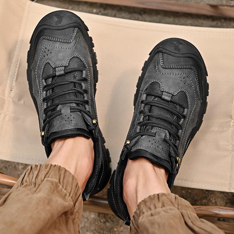 High Quality Outdoor Low Cut Comfortable Soft Soled Hiking Men Fashionable Lace Up Anti Slip Wear-resistant Travel Sports Shoes