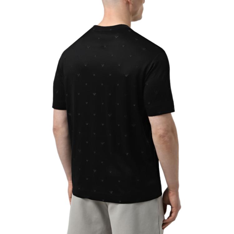 EMPORIO ARMANI T-Shirts Men's Black Crew Neck Moderate Other EM001400-AF10017-UC001