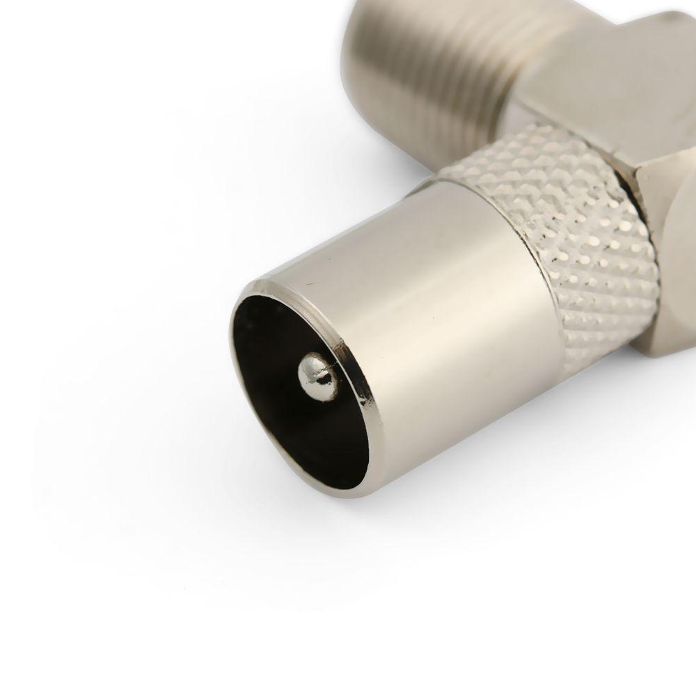 90 Degree Antenna Right Angled Satellite Coax Connectors Aerial Male Adapter F Female To TV Male