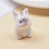 Resin Flocking Cute Three-dimensional Cat Keychain Pendant Car Key Chain Pendant Bag Pendant