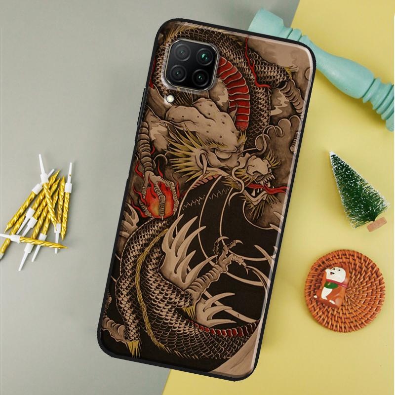 Chinese Dragon For Huawei Nova 9 10 SE Y91 Y61 Y90 Y70 Y60 Y72 12s 12i 11i 7i 8i P60 Pro P30 P40 Lite Case