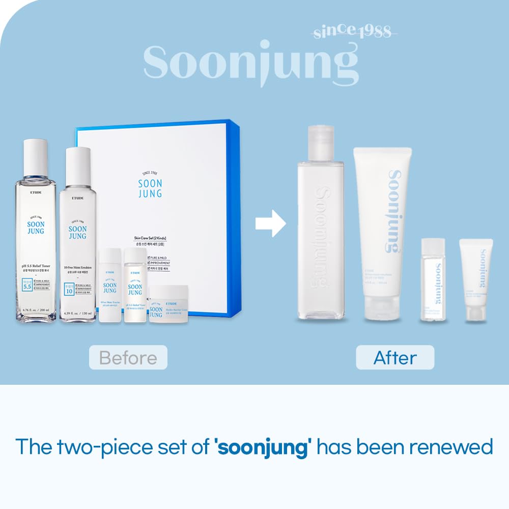 ETUDE HOUSE SoonJung Skin Care Set 4items +RANDOM GIFT