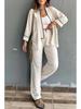 2024 Women's Fashion Casual Cardigan & Wide-Leg Pants Set