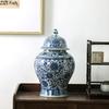 Классический сине-белый фарфоровый генеральский сосуд, керамические конфетницы, чайница, диспенсер для хлопьев, банки для хранения, косметические контейнеры