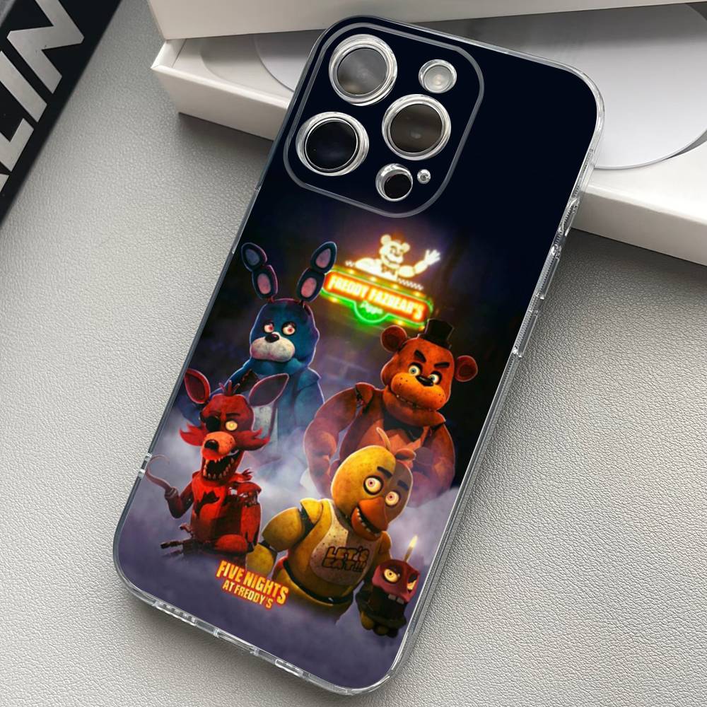W-Fnaf-e-Fives-nights-At-Freddys-Прозрачный Силиконовый Мягкий TPU Чехол Для телефона iphone 17 16 15 14 Plus 13 12 Mini 11 Pro Max Оболочка Capa