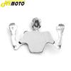 Chrome Highway Hawk Skull Ornament Visor For Harley Softail Bobber Chopper 7" Headlight Lamp Mudguard Skeleton Statue Decorative