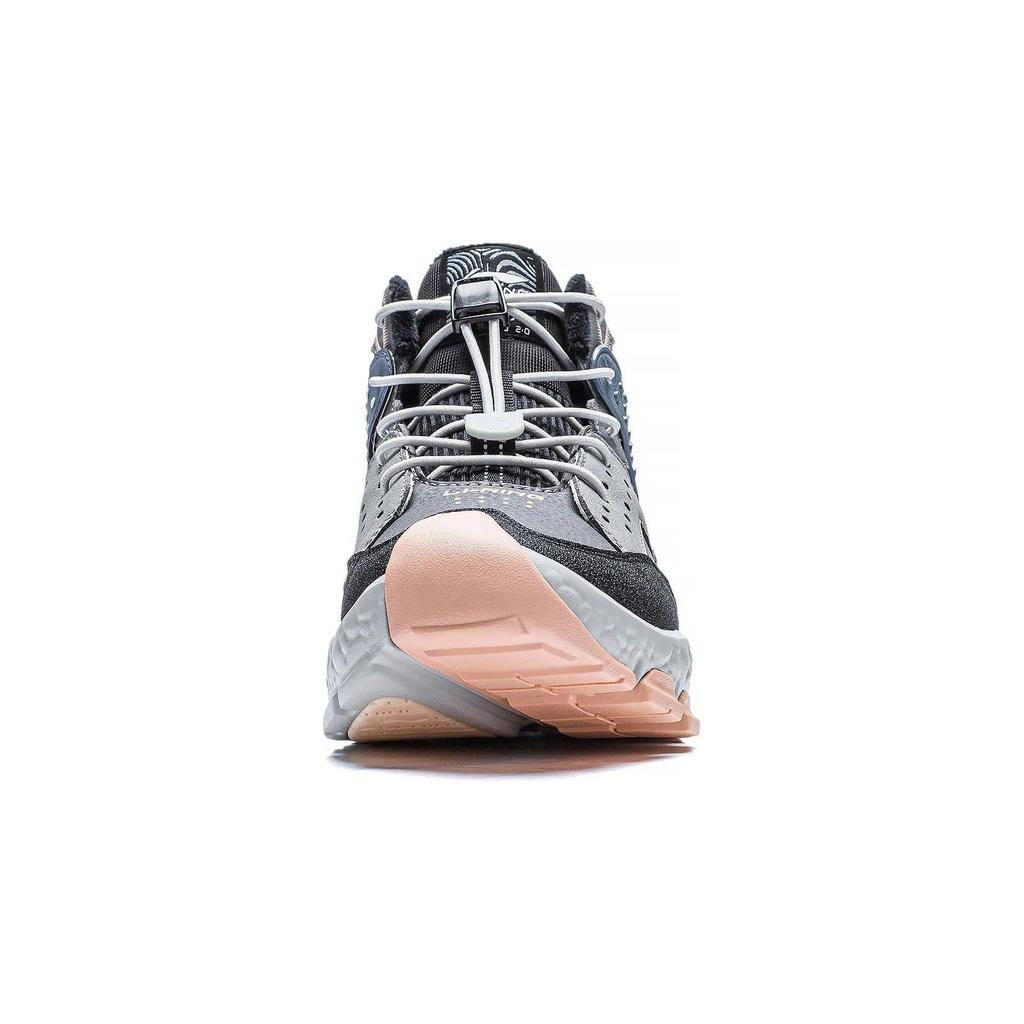 Li Ning Детские Yunding 2.0 Флис Теплые Амортизирующие Износостойкие Отскок Средний Верх Уличная Обувь Детская Обувь Серый YKET002-32