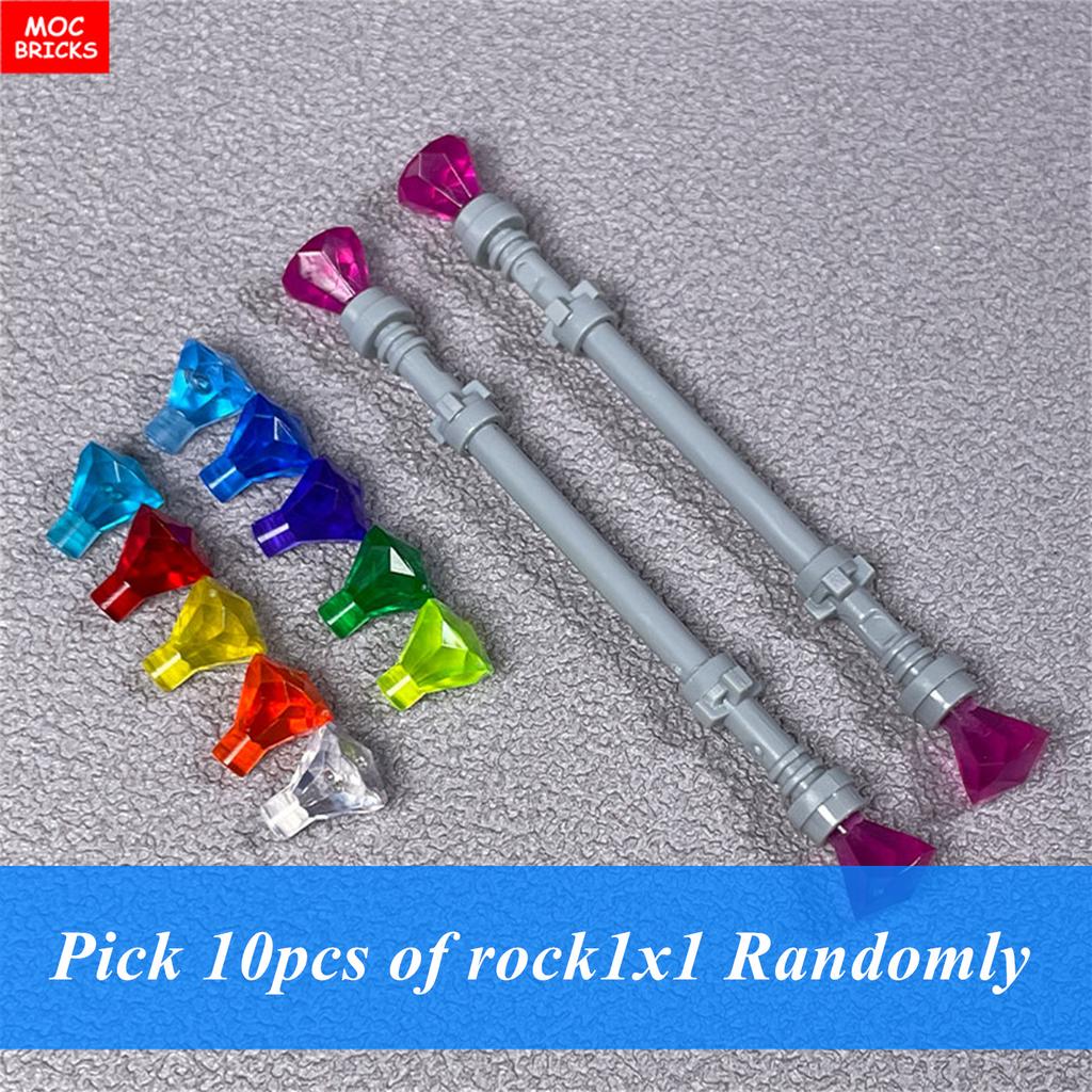 MOC Кирпичи Стреляющий Пистолет Мини Бластер Рукоять Меча Световой Меч Лезвие 21699 30374 64567 Оружие Строительные Блоки Собранные Игрушки