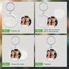 Набор брелоков для ключей с фоторамкой из 50 штук, прозрачные акриловые брелоки для ключей с фоторамкой, круглые брелоки с пустой вставкой для фото для DIY-крафта