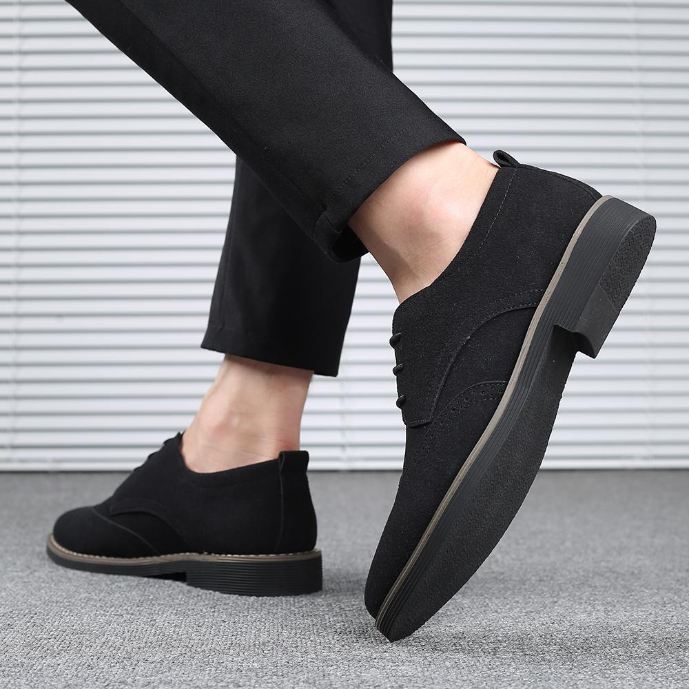 Classic Men's Flats Luxury Brand Leather Oxford Sneaker Lace-up Business Office Casual Footwear Autumn Winter Men Walking Shoes