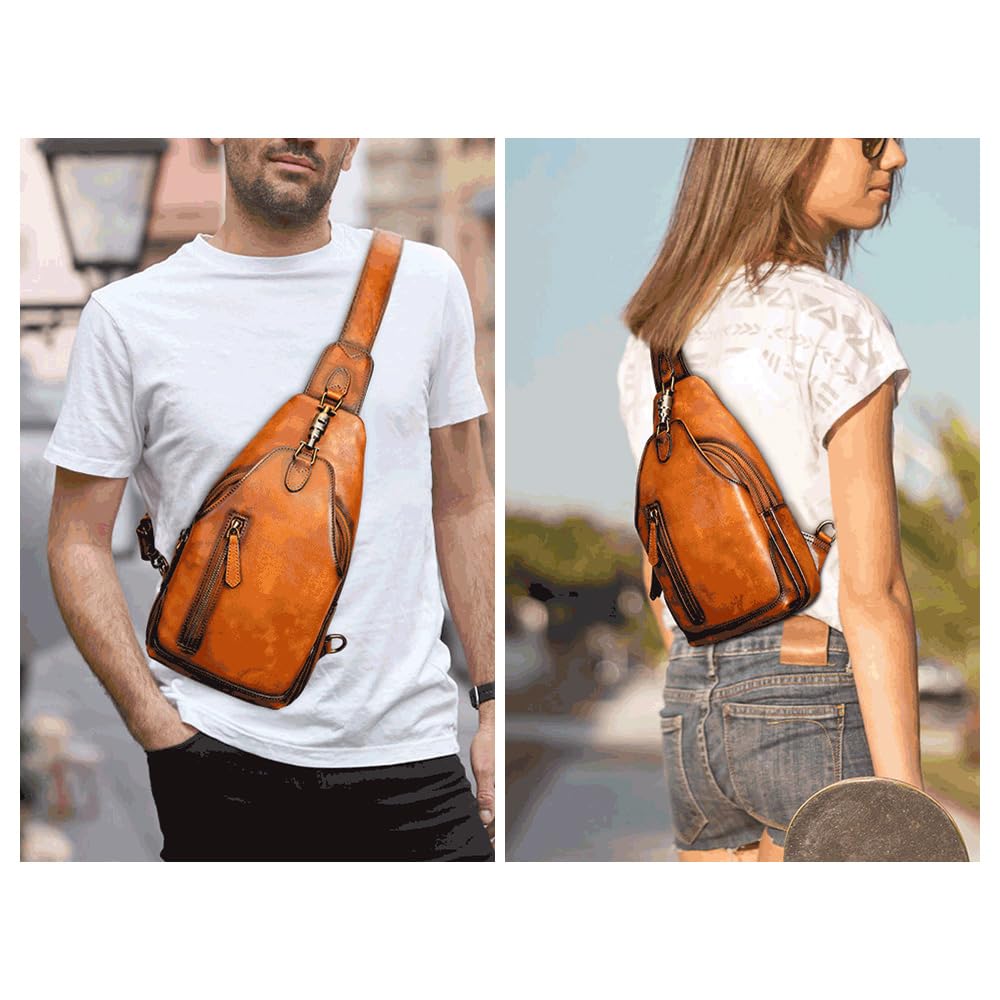Whatna Сумка из натуральной кожи телячьей выделки для мини-тела, на грудь, подлинная 13617, в античном стиле, на одно плечо, мужская, 3-way, через плечо, сумка, сумка, кожа,