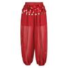 Ladies Belly Dance Costume Sequins Bloomers Side Split Design Semi See Through Loose Pants Performance Wear