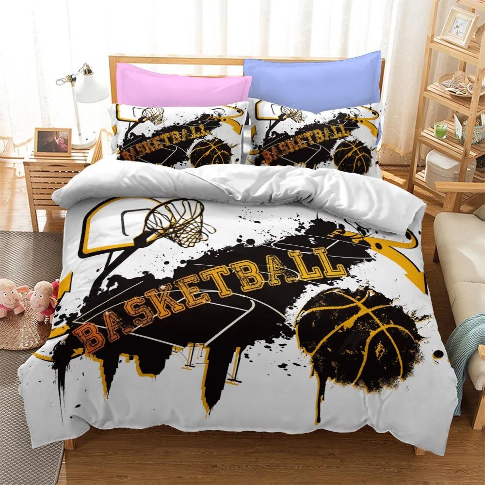Fantastic Basketball Duvet Cover Set Single Double King Twin Full Queen Bed Linen Set UK US Size