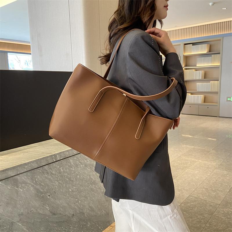 Pu Large Capacity Bag For Women With Zipper Closure For Daily