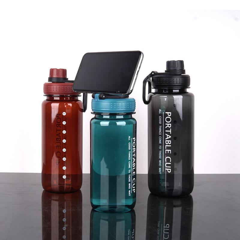 1 литр, большая емкость, герметичная спортивная бутылка для воды с ручным кольцом, портативная пластиковая космическая чашка, для улицы, путешествий, пляжа, спортзала, кувшин