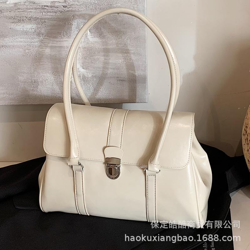 Сумка-тоут женская премиум-текстуры, большая, вместительная, на плечо, новая модная сумка для通勤 2025