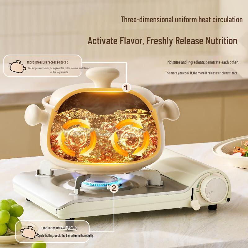 Bear 1.8L High-Temperature Clay Pot