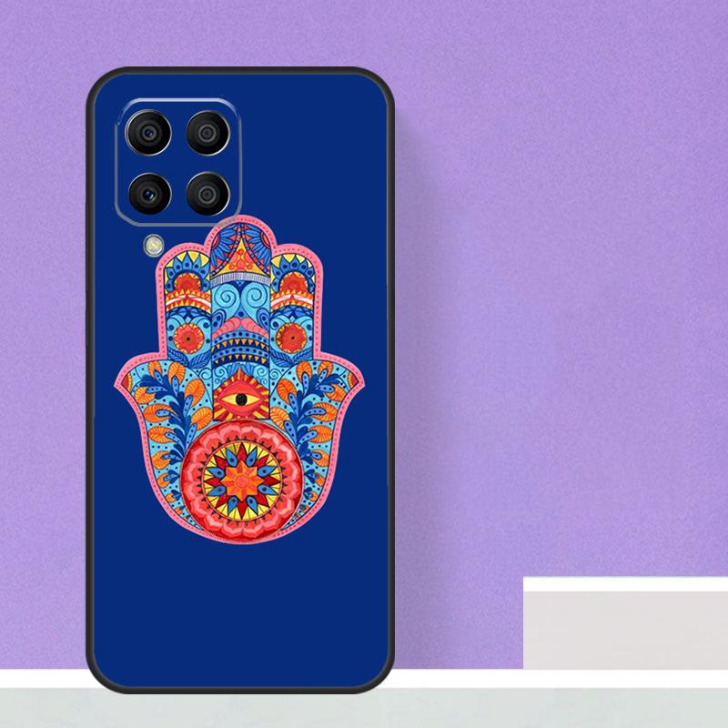 Hamsa Hand of Fatima For Samsung Galaxy M13 M33 M53 M12 M32 M52 M14 M34 M54 M20 M51 M21 M30s M31s M15 M55 Case