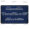 Vintage Metal Sign with Famous French Proverbs Iron Plate Retro Home Decor Gift