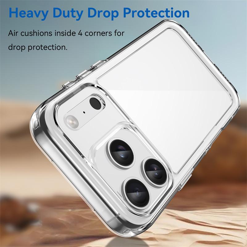 For iPhone 17 Pro Case iPhone 17 Pro Cover TPU Border Acrylic Backplane Protective Phone Cases For iPhone 17 Pro Max Air Funda