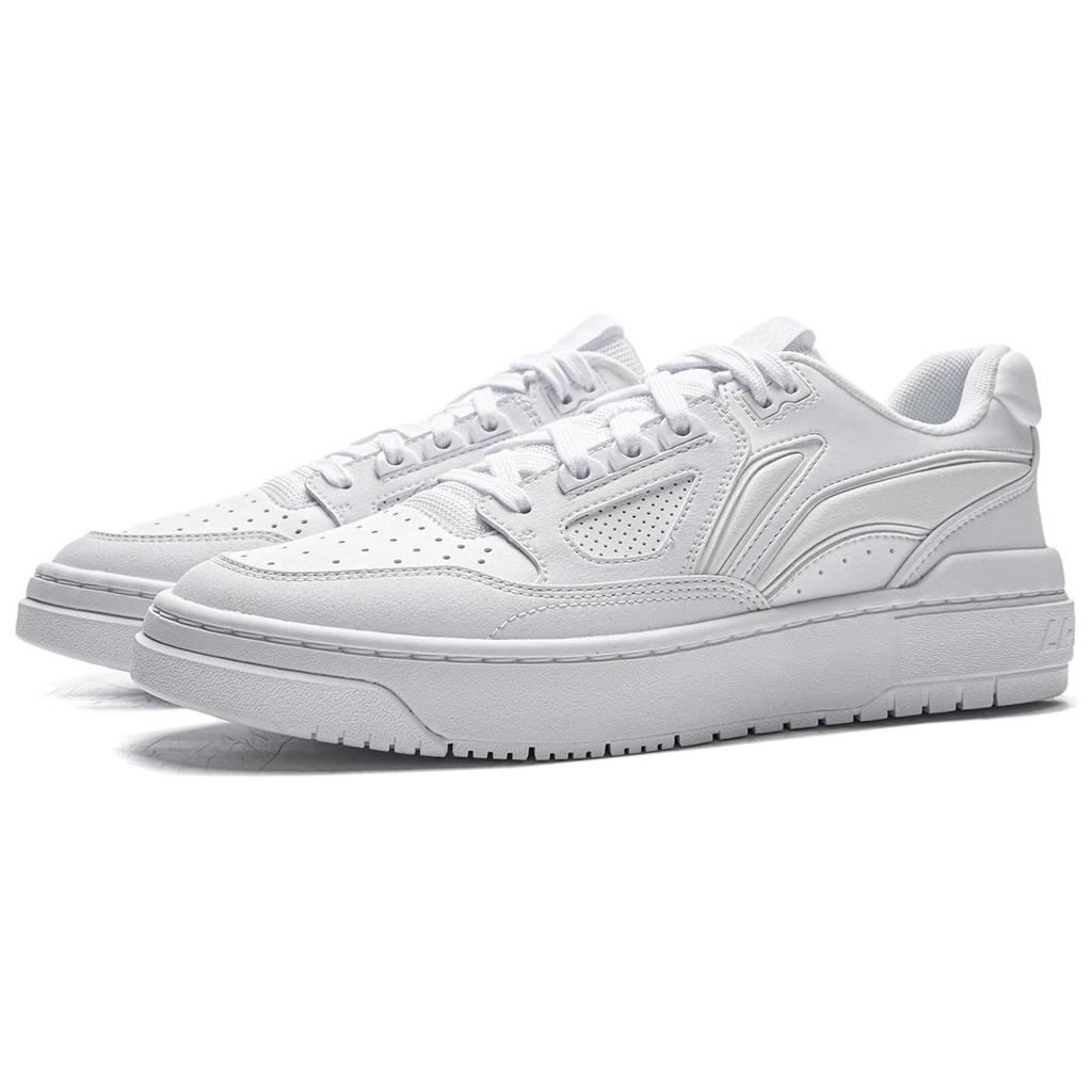 Li Ning Rising Stars Скользкие Устойчивые к истиранию Дышащие Низкие Кеды для скейтборда Унисекс Белые ABCV007-2