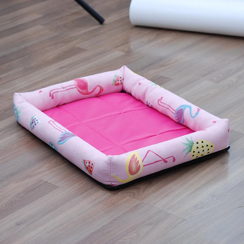 Summer Cool Wave Pet Mat Mat with Edge Square Kennel for Small Dogs Teddy