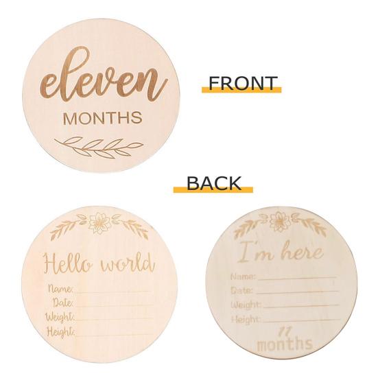 12 шт./компл. деревянные детские вехи карты запечатлеть драгоценные моменты реквизит для фотографий для ежемесячного роста от новорожденных до первого года