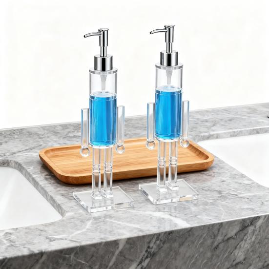 Диспенсер для мыла «Щелкунчик» Прозрачная рождественская бутылка для жидкого мыла для рук Многоразовая помпа для лосьона для мытья для праздничного декора ванной комнаты и кухни