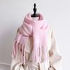 Elegant Design Scarf Imitation Cashmere Soft Warm Fringe Shawl Autumn Winter Coldproof Windproof Blanket Scarf