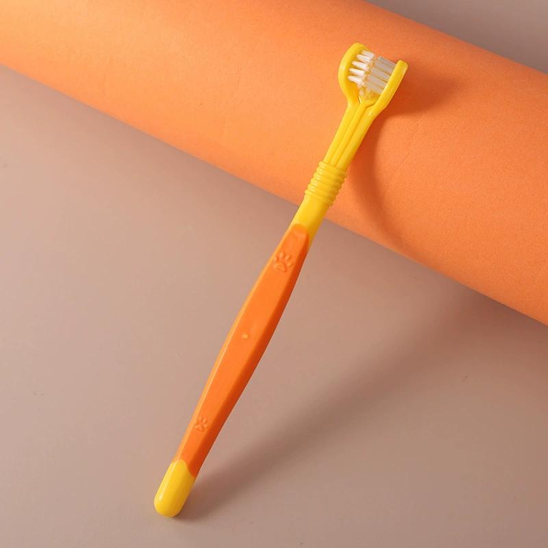 1Pcs Pet Toothbrush 3-Sided Dog Plastic Toothbrush Cat Dog Oral Cleaning Products Puppy Kitten Teeth Cleaning Tool