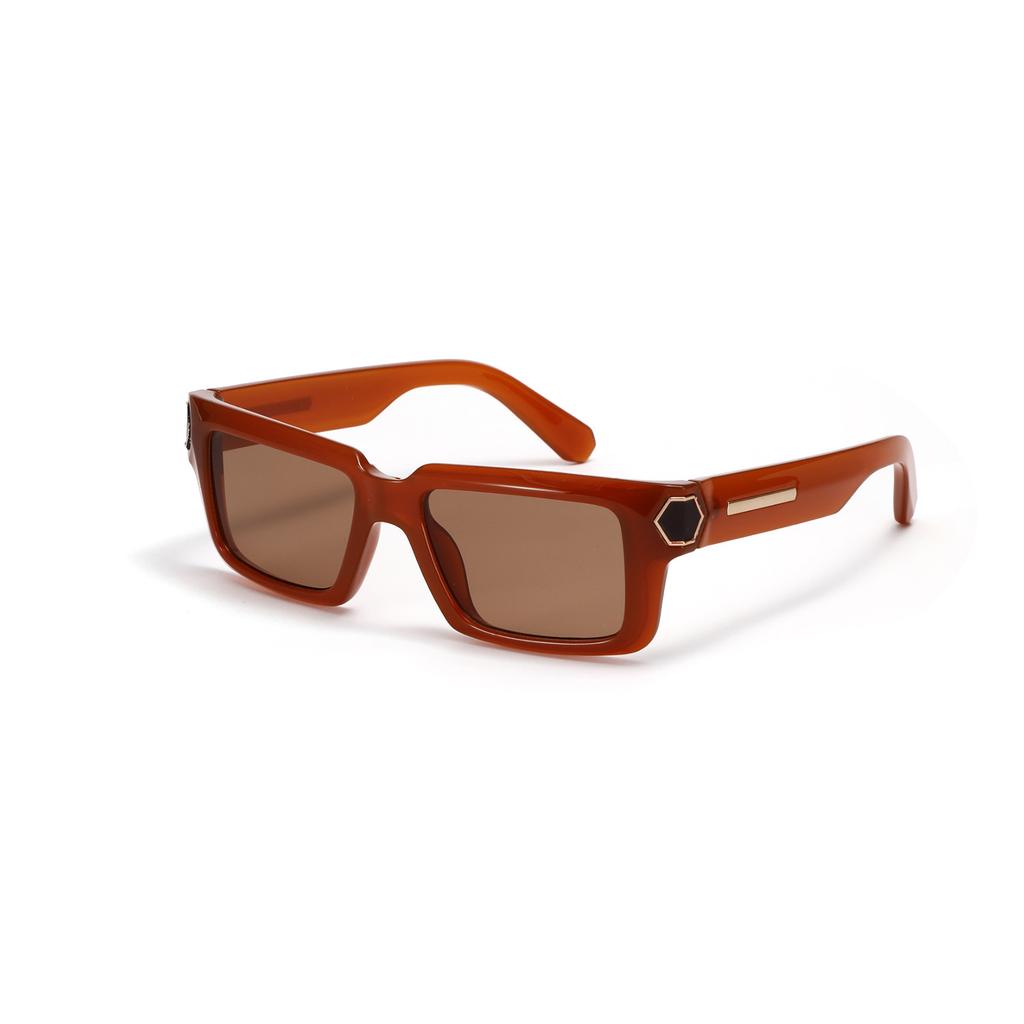 Квадратные очки, Круглые заклепки, Солнцезащитные очки в стиле будущего, Женские солнцезащитные очки для выражения индивидуальности, Милые крутые очки в стиле бойфренда