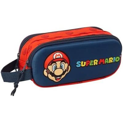 Двойной 3D пенал - SAFTA - SUPER MARIO 3D - Удобный - Универсальный - Для школьников