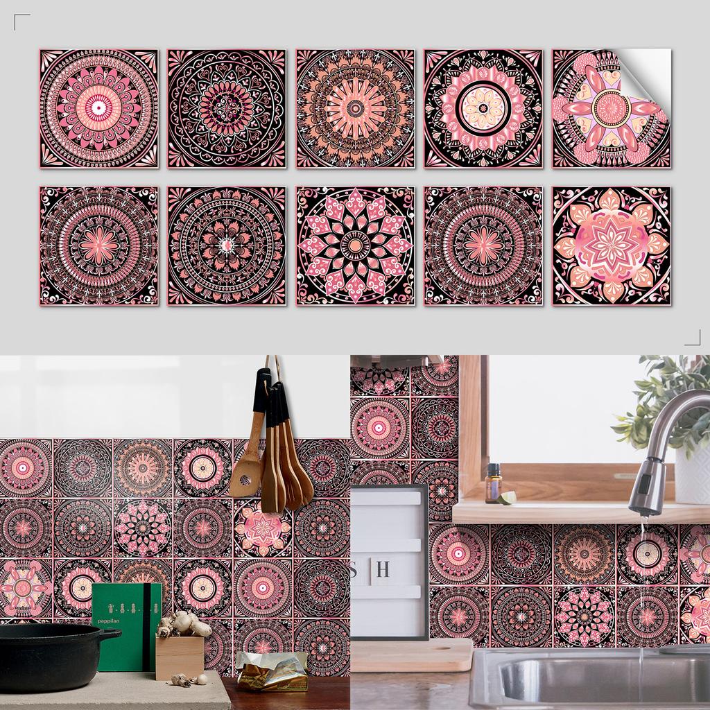 Скандинавская плитка Арт Наклейка на стену Кухня Ванная комната Водонепроницаемые и маслостойкие обои Самоклеящаяся хрустальная пленка Наклейка на плитку