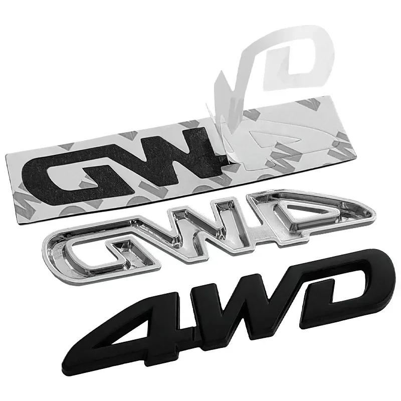 3d Metal 4WD Logo Rear Boot Trunk Badge Emblem Tailgate Car Sticker Decals for Toyota RAV4 Accessories