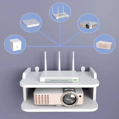 2-х уровневые плавающие полки, маршрутизатор Wi-Fi, подвесной уровень, розетка с несколькими кранами, держатель для приставки, кронштейн для кабеля, настенное крепление, органайзер для хранения