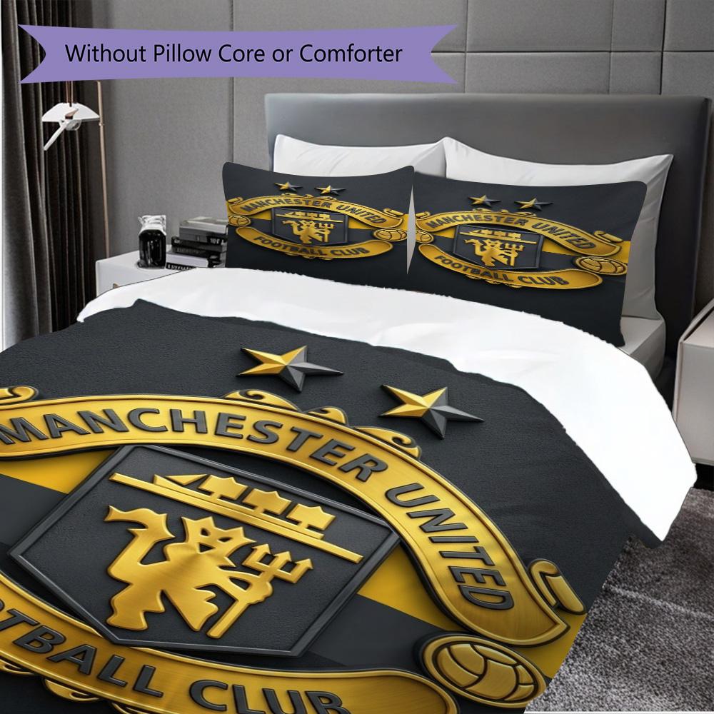 Glory Devils Emblem Bedding (1 * duvet cover + 2 * pillowcase, without core) 2D Flat Christmas birthday gift Duvet cover and pillowcase Bedding set