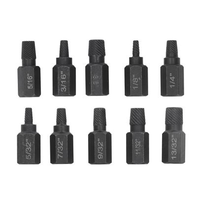 Набор экстракторов сломанных винтов 10 шт. 1 4 7 32 3 16 5 32 1 8 13 32 3 8 11 32 5 16 9 32 дюйма Экстрактор поврежденных винтов для гаек и болтов