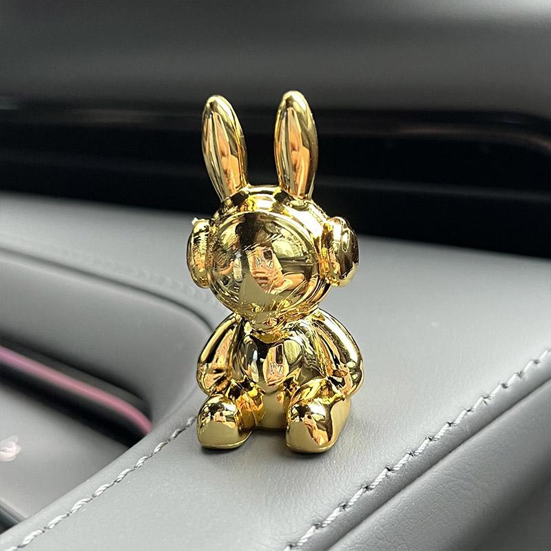 Cartoon Rabbit Bear Car Interior Decoration Center Console Decor Personality Room Table Desk Home Office Miniature Figurines