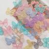 10Pcs/Lot Lace Mesh Butterfly Embroidery Patch Color Organza Embroidered Patches For Clothing Crafts Decor Fabric Accessories