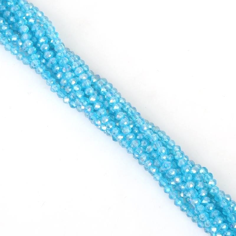 30-200Pcs Rondelle Austria Faceted Crystal Glass Beads Loose Spacer Beads for Jewelry Making
