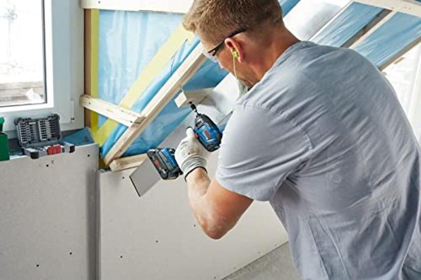 Bosch Профессиональный 18-вольтовый аккумуляторный ударный гайковерт, чехол для переноски на поясе (только корпус, крючок в комплекте) ГДР18В-210Ч